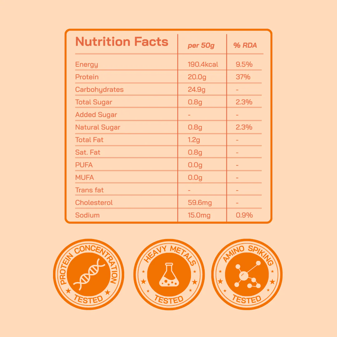 Protein Sachet - Malai Kulfi Flavour (Each 50g ) | As Seen on Shark Tank - Image 3