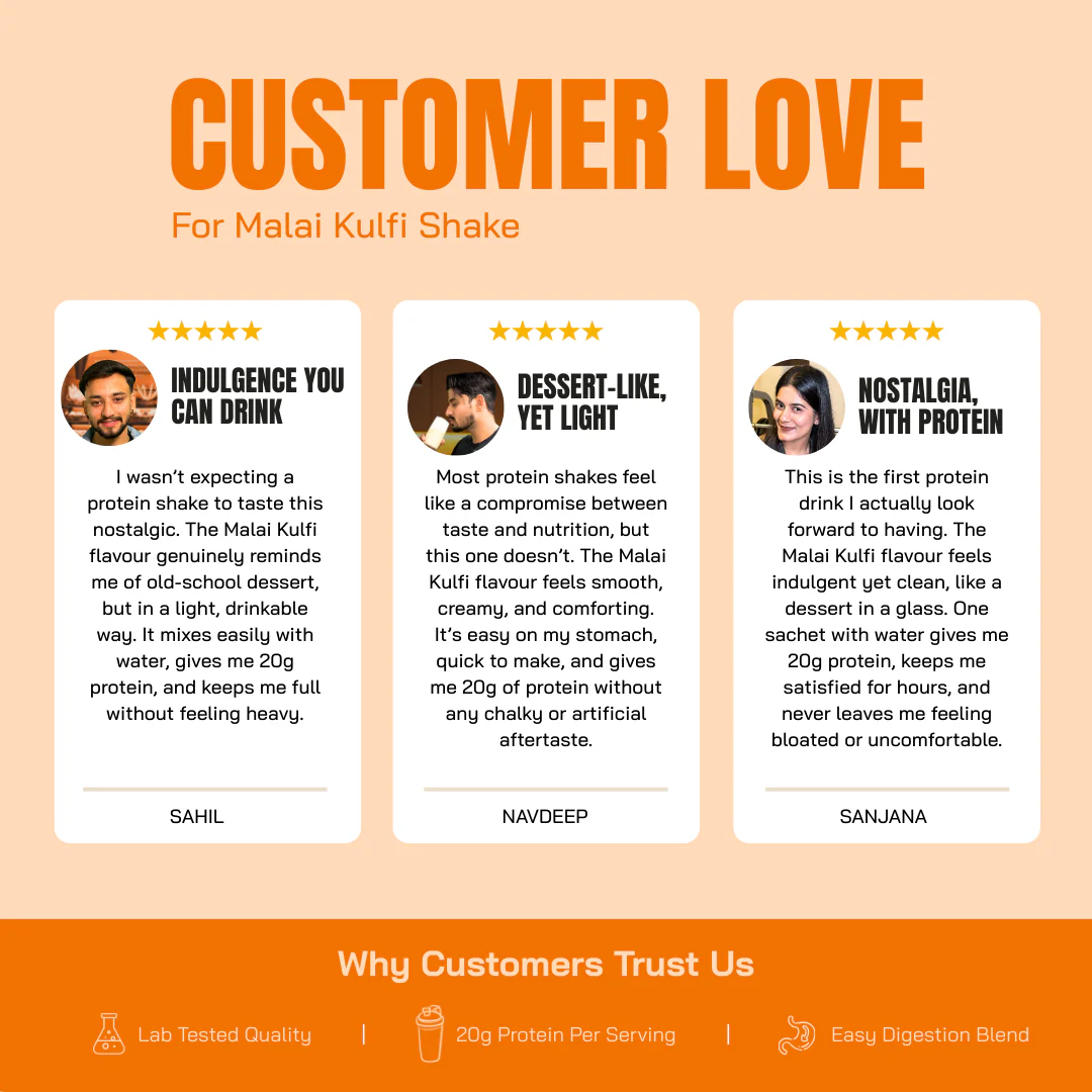 Protein Sachet - Malai Kulfi Flavour (Each 50g ) | As Seen on Shark Tank - Image 10